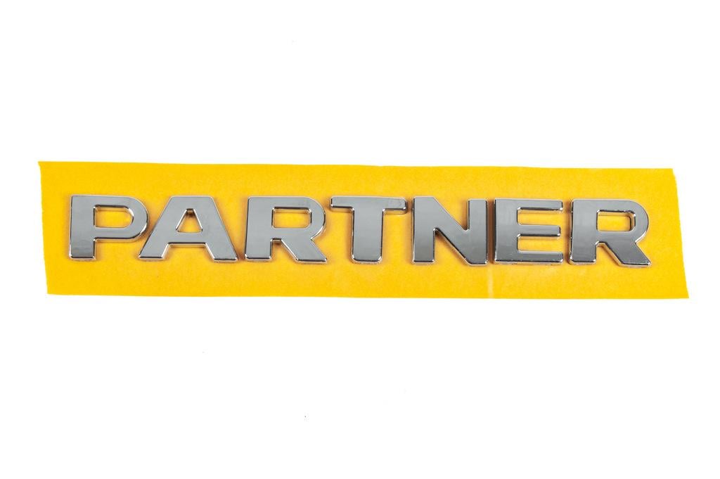 Надпись Partner Davs Auto для Peugeot Partner 1996-2008 гг. abs-пластик Хром