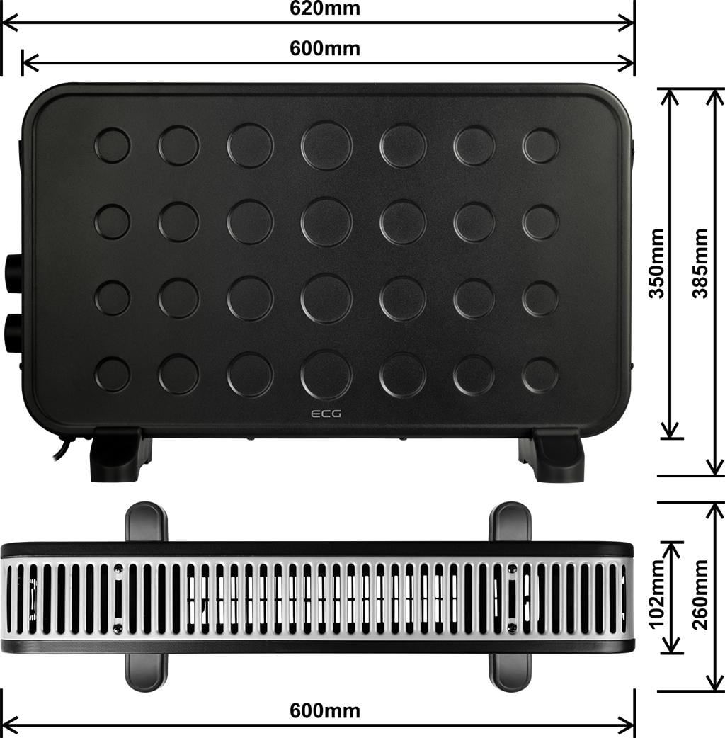 Конвектор ECG TK 2070 Black - фото 7