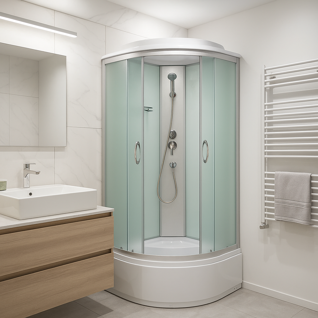 Душевой бокс закрытый KO&PO поддон 40 см матовое стекло 80x80х215 см (C10088)