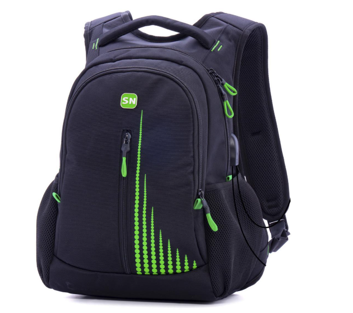 Міський рюкзак Winner SkyName 90-111G Чорно-салатовий