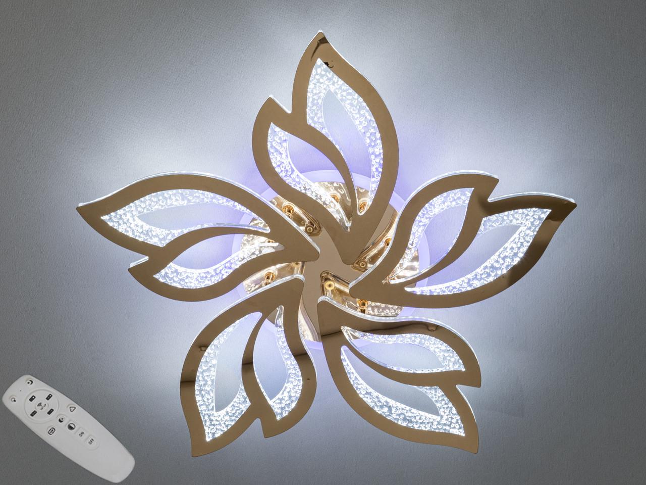 Люстра потолочная LED с дистанционным управлением 2455 Золотой (2701217547) - фото 3 Люстра потолочная LED с дистанционным управлением 2455 Золотой (2701217547) - фото 3