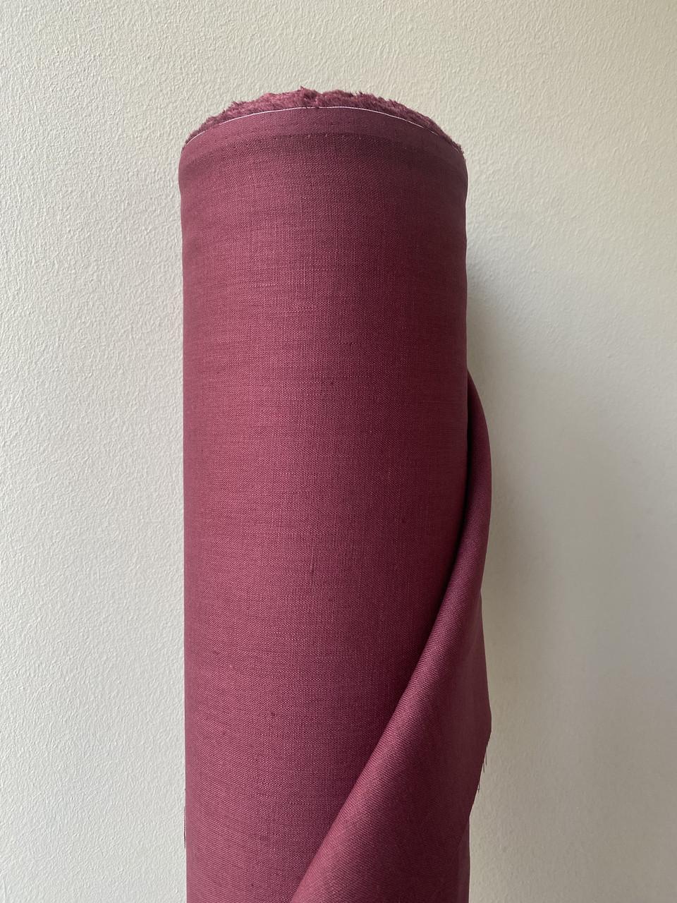 Ткань рубашечно-платьевая LINEN PLUS льняная 143 см 1283 Бордовый - фото 7 Ткань рубашечно-платьевая LINEN PLUS льняная 143 см 1283 Бордовый - фото 7