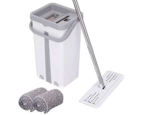 Швабра с ведром Scratch Cleaning Mop с автоматическим отжимом 8 л Серый (JM6533)