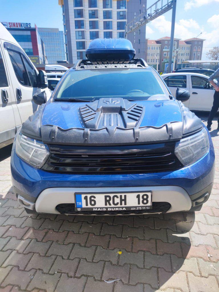 Решетка передняя Omsa Line для Renault Duster 2018-2024 г. Черно-серый (118456) - фото 4