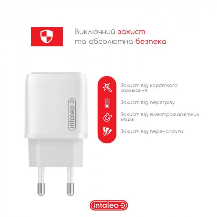 Зарядное устройство сетевое Intaleo TCGQPD125 1USBx3A White (1283126538827) - фото 5