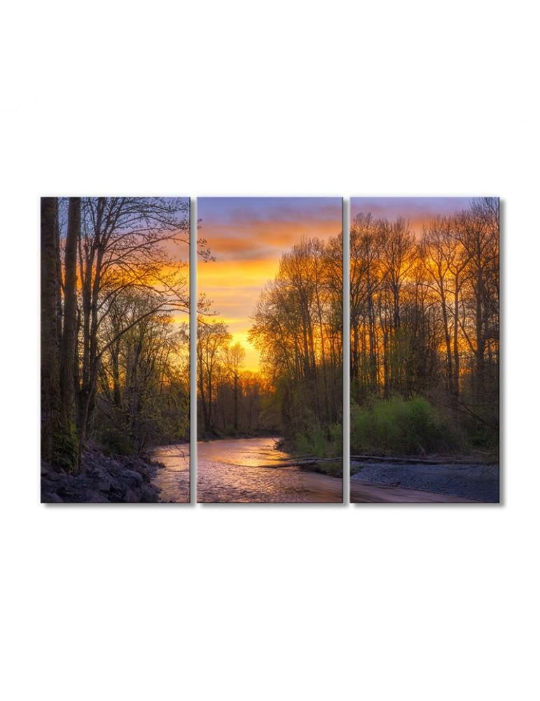 Картина модульная Северный лиственный лес 3 модуля 70x105 см Картина модульная Северный лиственный лес 3 модуля 70x105 см