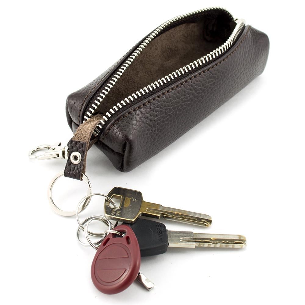 Ключница кожаная HC-104 на молнии Коричневый - фото 3