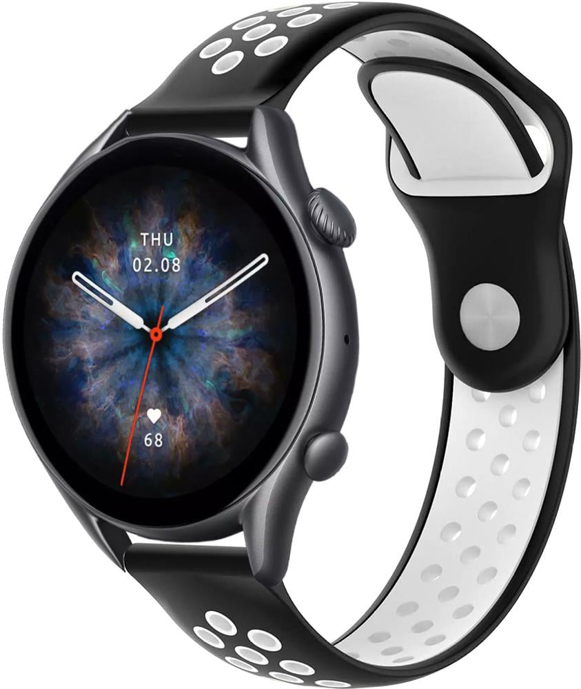 Ремешок Sport для Amazfit GTR 3 Pro 22 мм Black/White (25500-1E)