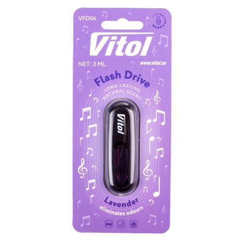 Ароматизатор для авто Vitol Flash Drive Lavender на дефлектор (23194409)