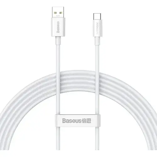 Кабель BASEUS Superior Series SUPERVOOC Cable USB to Type-C CAYS001002 65W 2 м White