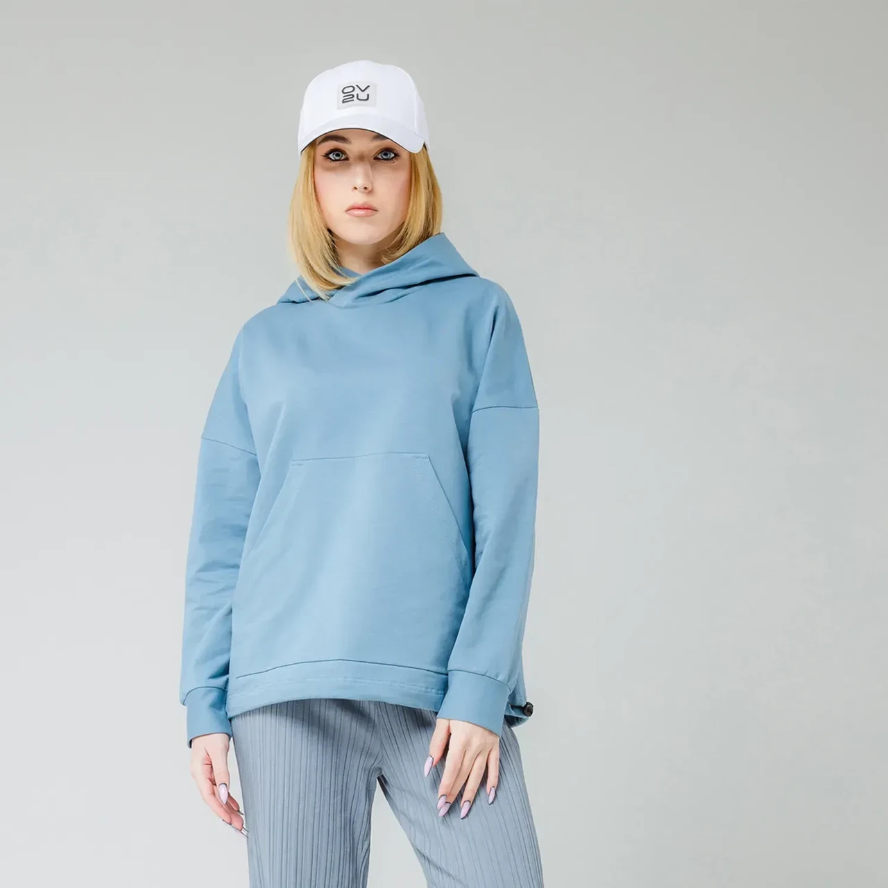 Худи для девочки OV2U 170 см Голубой (30639078)