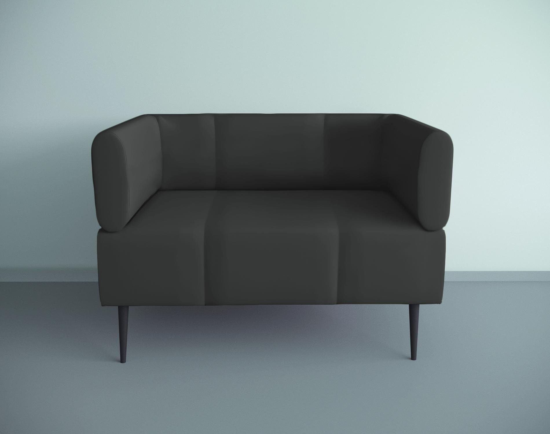 Крісло офісне ТОБІ ШО Бенно-1 з підлокітниками та конусною ногою шкірзам 1000х720х750 мм Сірий (2233) - фото 1