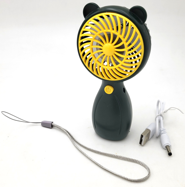Вентилятор ручний акумуляторний Handy Mini Fan JX-998 з ручкою d 6 см Зелений (ML-04462-3) - фото 3