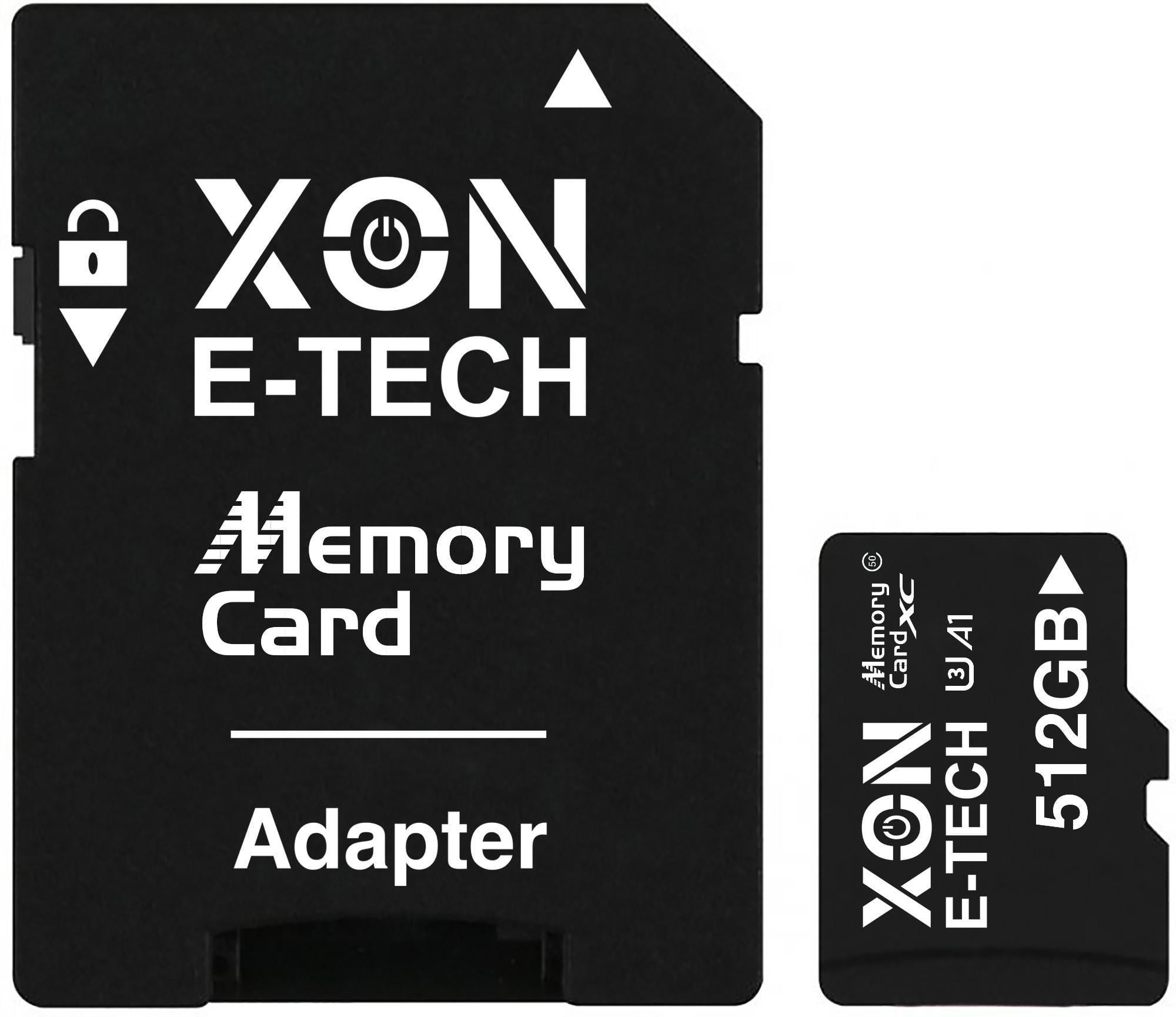 Карта памяти XON microSDXC 512GB Class 50 UHS-I/U3 и SD adapter Черный (MCXC5512BA 3541)