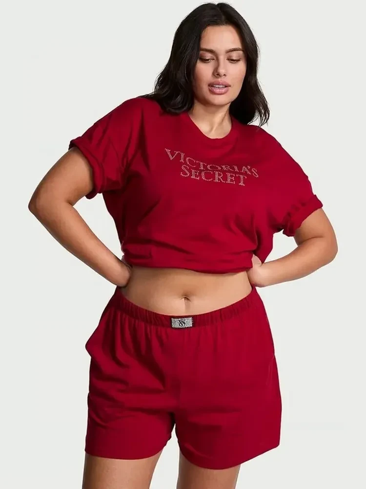 Пижама женская Victoria's Secret Shine Short M Красный (1440000431586)
