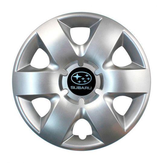 Автомобильные колпаки SKS 215 R14 с логотипом Subaru 4 шт. Серебристый