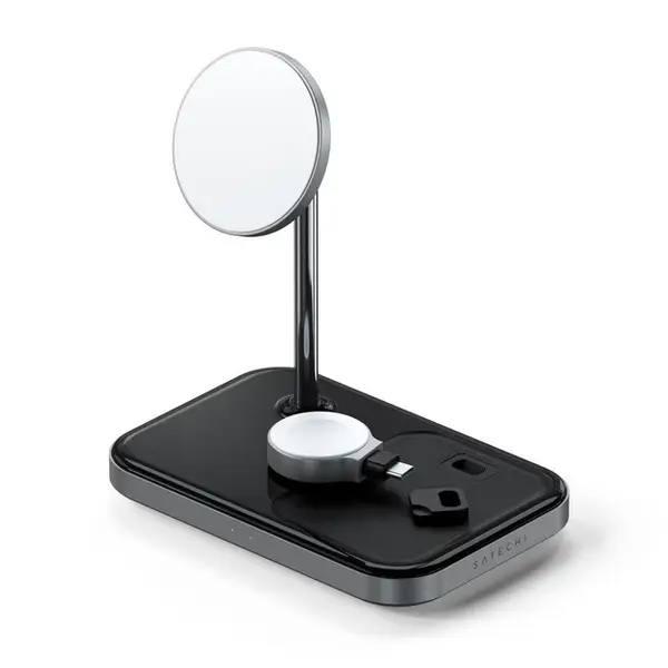 Зарядка бездротова Satechi Magnetic Stand 3в1 (200311) Зарядка бездротова Satechi Magnetic Stand 3в1 (200311)