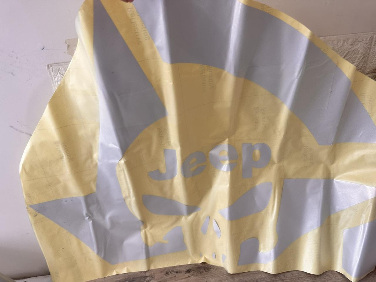 Наклейка виниловая на авто Jeep наклейки на кузов Серебристый (KG-9227) - фото 4