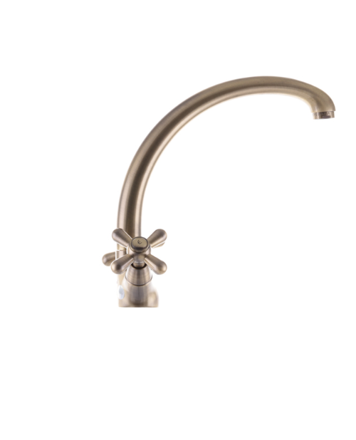 Змішувач для кухні Haiba DOMINOX-273 високий двовентильний латунь Бронза (b-HB0082) - фото 4