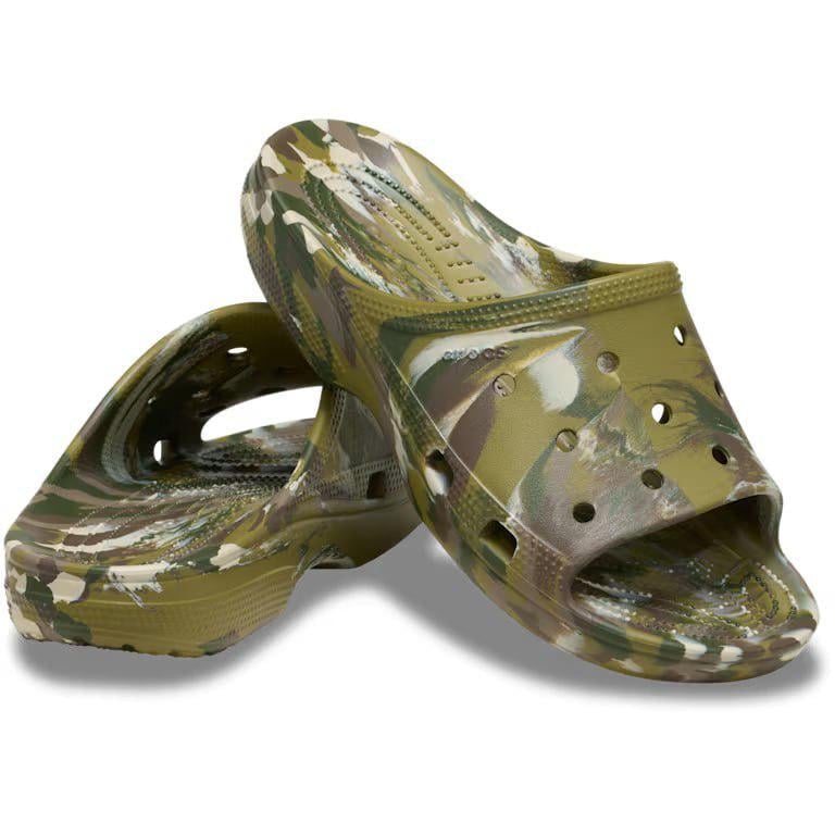 Шльопанці Crocs Classic Marbled Icon Slide M13 р. 48/49 31 см Camouflage (211832) - фото 3