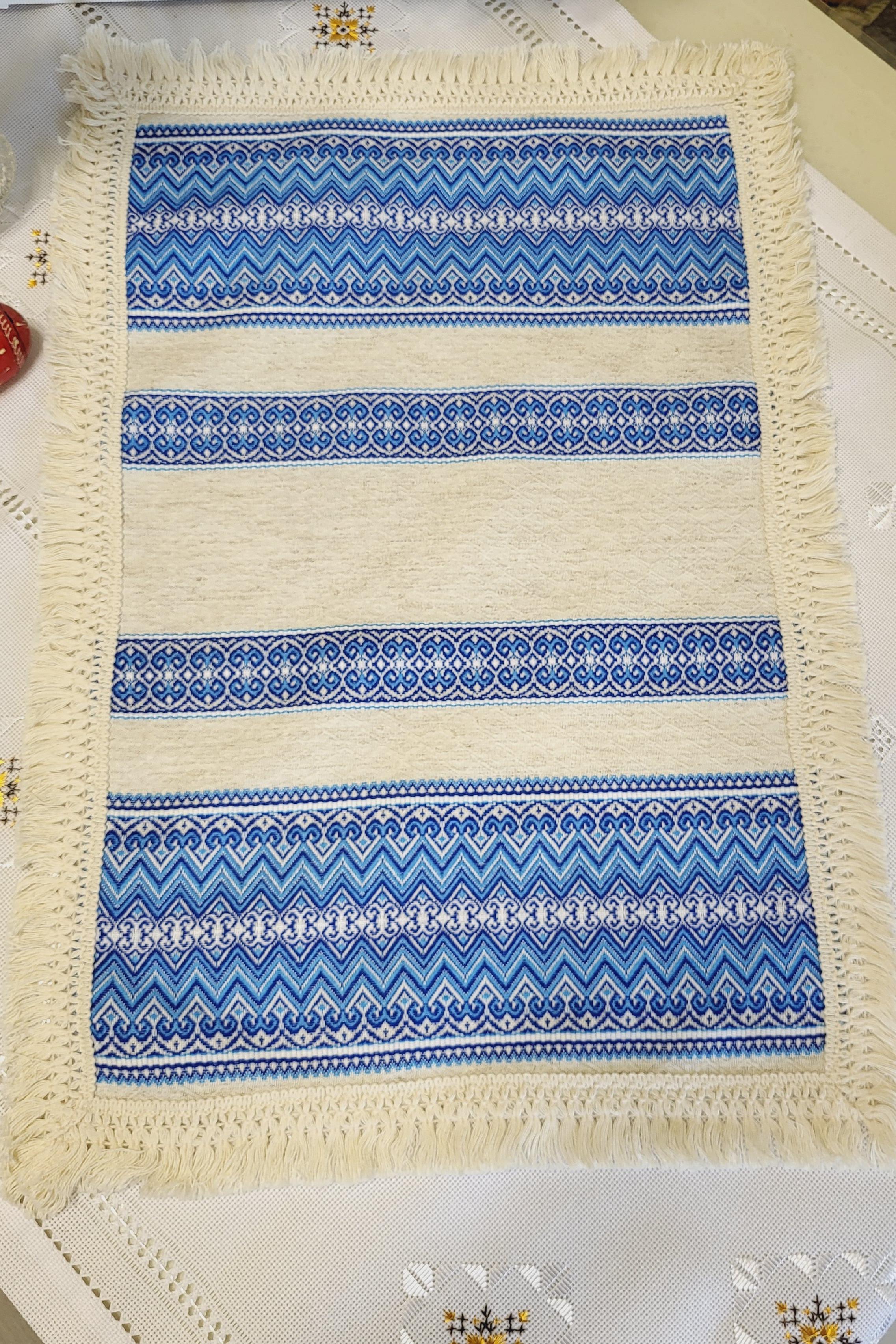 Салфетка-полотенце ткано-декоративная с бахромой на праздничную корзину (Арт-060) - фото 3 Салфетка-полотенце ткано-декоративная с бахромой на праздничную корзину (Арт-060) - фото 3