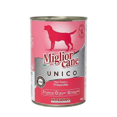 Консерви для собак Morando Migliorcane UNICO Rustic прошутто 400 г (3361)