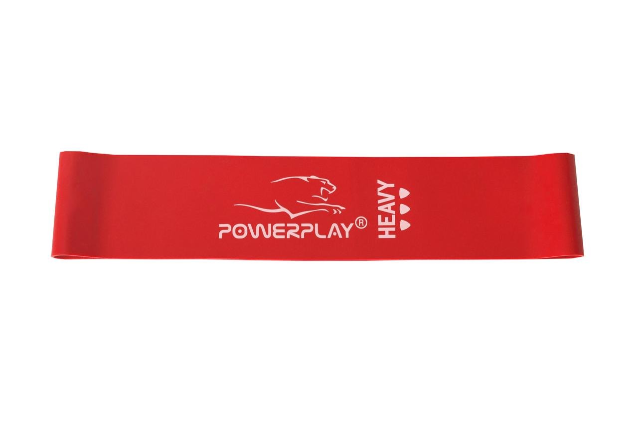 Фітнес-резинка PowerPlay 4114 Heavy 500х50х1,2 мм супротив 11 кг Червоний