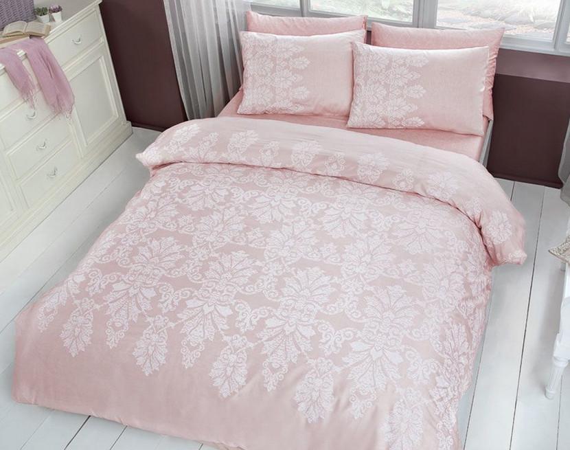 Постельное белье Tac Esther сатин Розовый