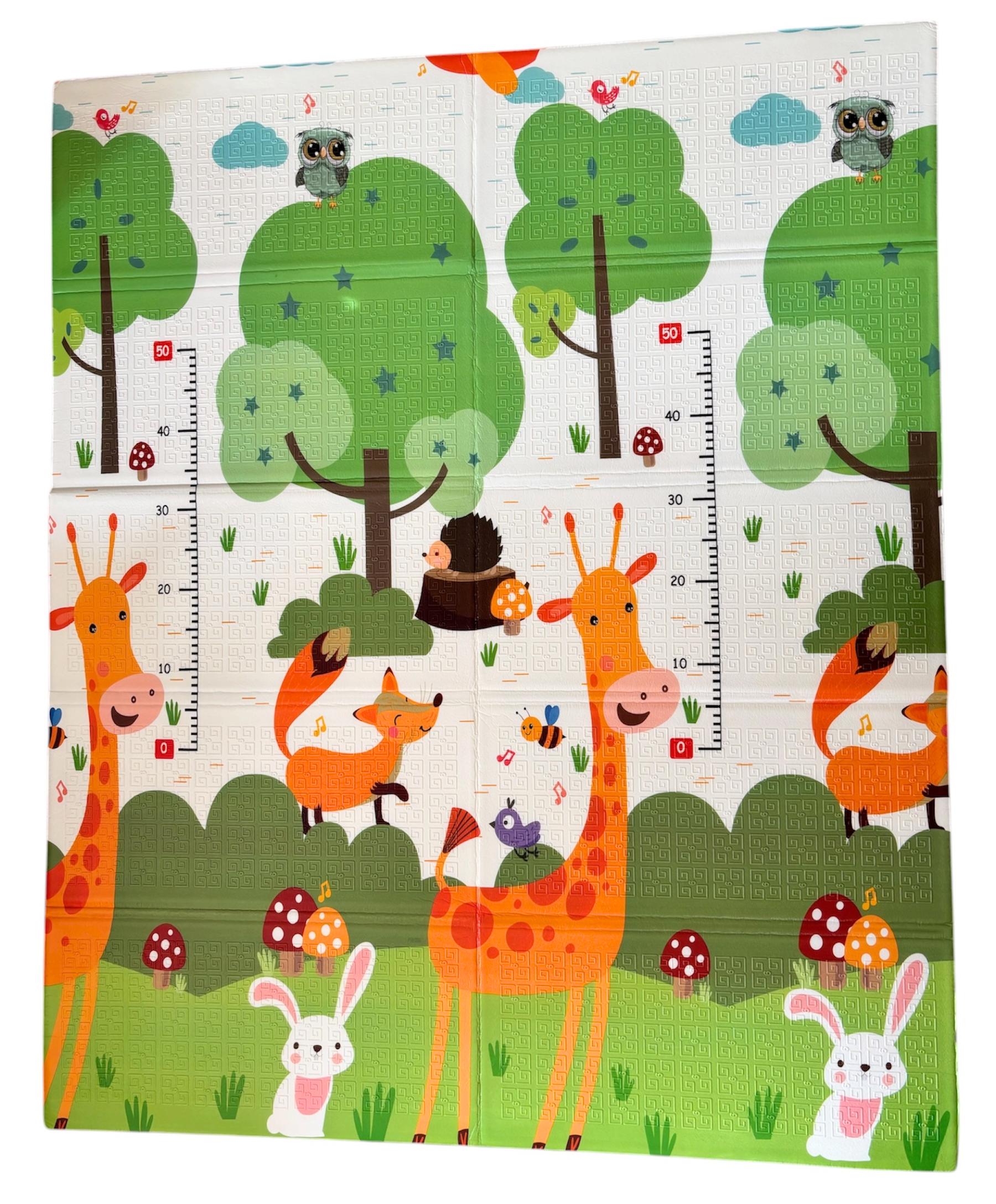 Термоковрик детский двусторонний складной с животными антискользящий утепленный с ростомером 50 см с сумкой 150x180 см (33525292) Термоковрик детский двусторонний складной с животными антискользящий утепленный с ростомером 50 см с сумкой 150x180 см (33525292)