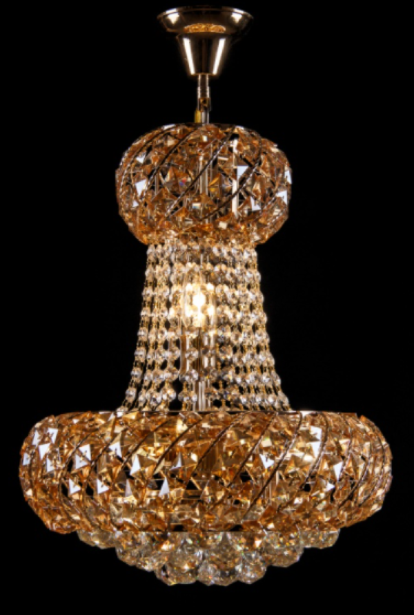 Хрустальная люстра L9007/400/5 FGD Золото/Белый/Бежевый (AN000377)