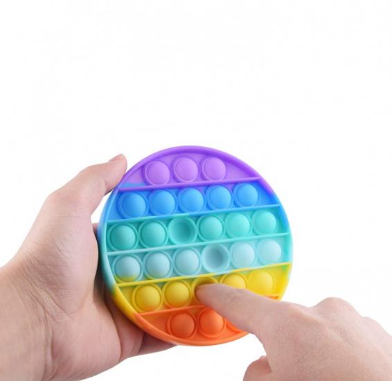 Игрушка-антистресс бесконечная пузырька Pop It круг Rainbow (126212) - фото 3 Игрушка-антистресс бесконечная пузырька Pop It круг Rainbow (126212) - фото 3