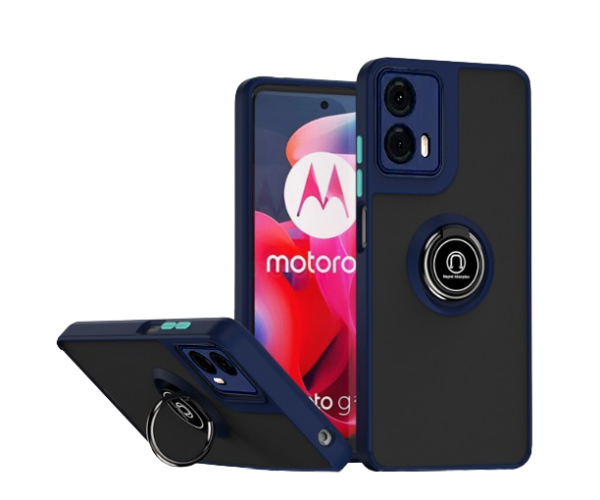 Чехол - накладка TPU Color Matte Ring для Motorola Moto G04 / G04s / E14 Синий Чехол - накладка TPU Color Matte Ring для Motorola Moto G04 / G04s / E14 Синий