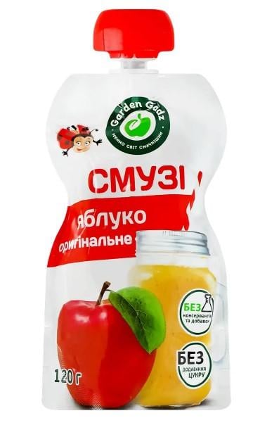Пюре фруктове Gadz Смузі Яблуко оригінальне 120 г (2625171645)