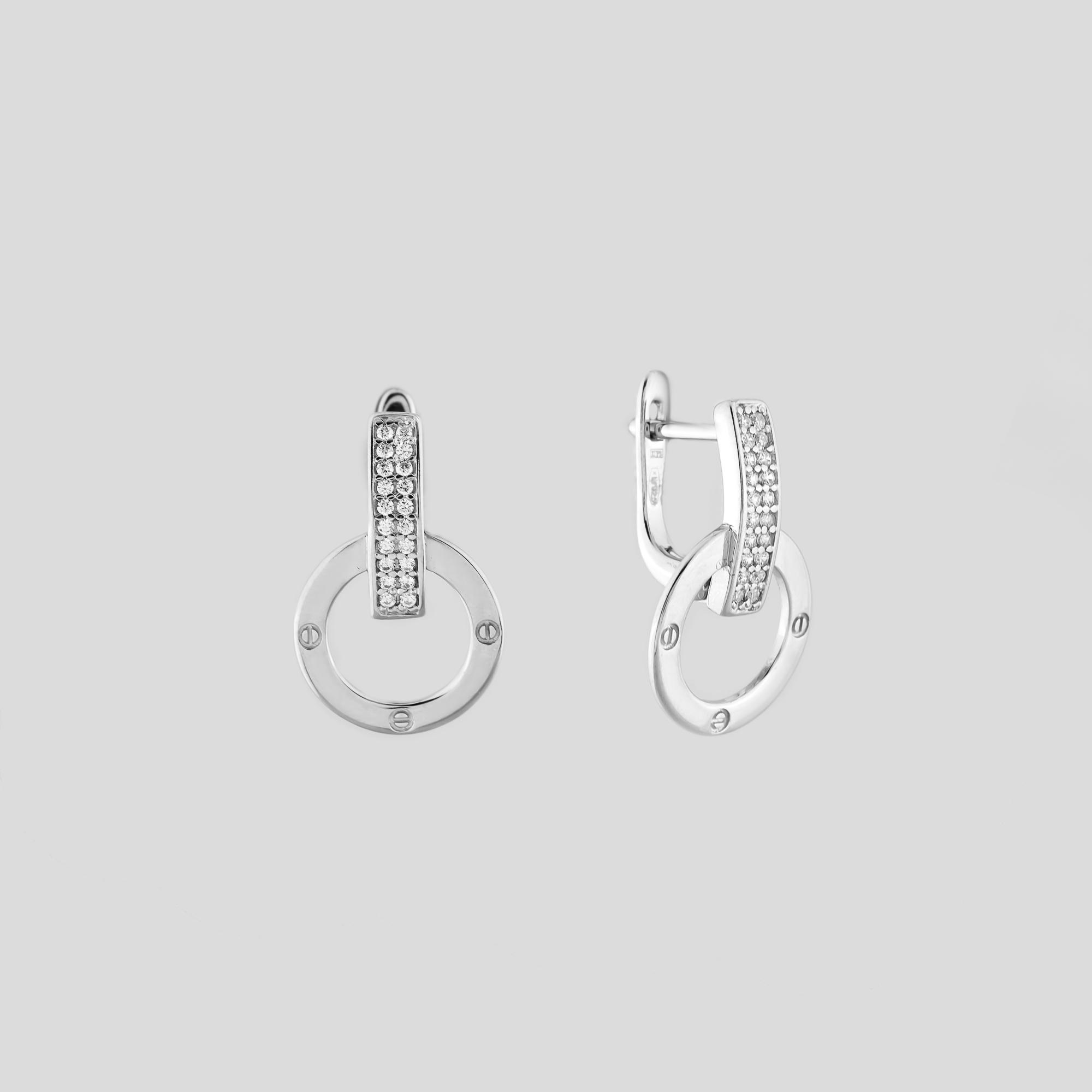 Серебряные серьги Minimal Блеск геометрии (16566)