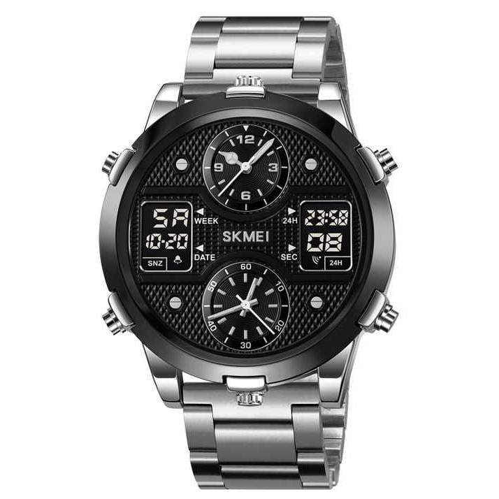 Наручные часы мужские Skmei 2212 кварцевые многофункциональные Серебристый (31992342)