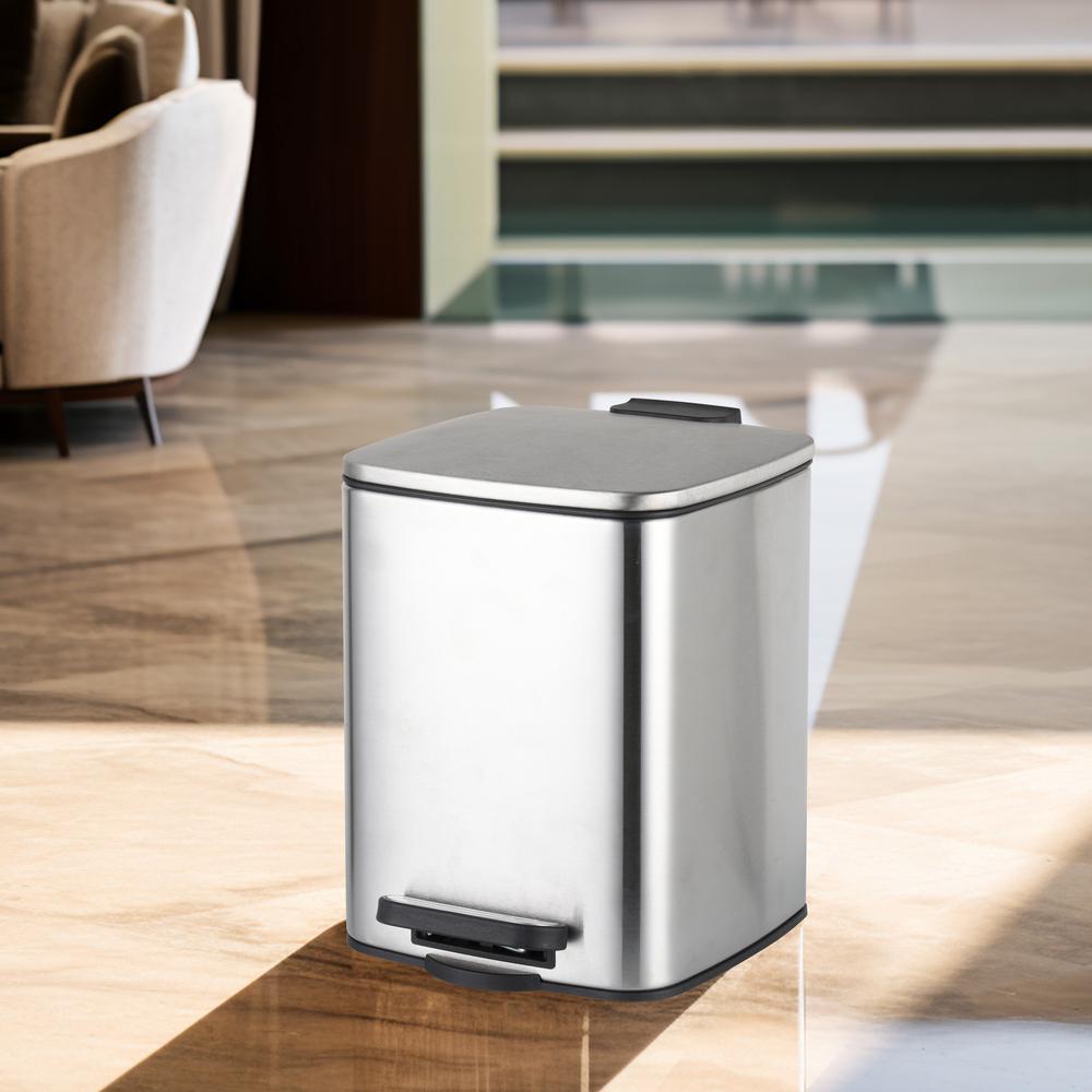 Ведро для мусора Zerix Kubix-TC0106 6 л прямоугольное из нержавеющей стали (ZX5889) - фото 7 Ведро для мусора Zerix Kubix-TC0106 6 л прямоугольное из нержавеющей стали (ZX5889) - фото 7