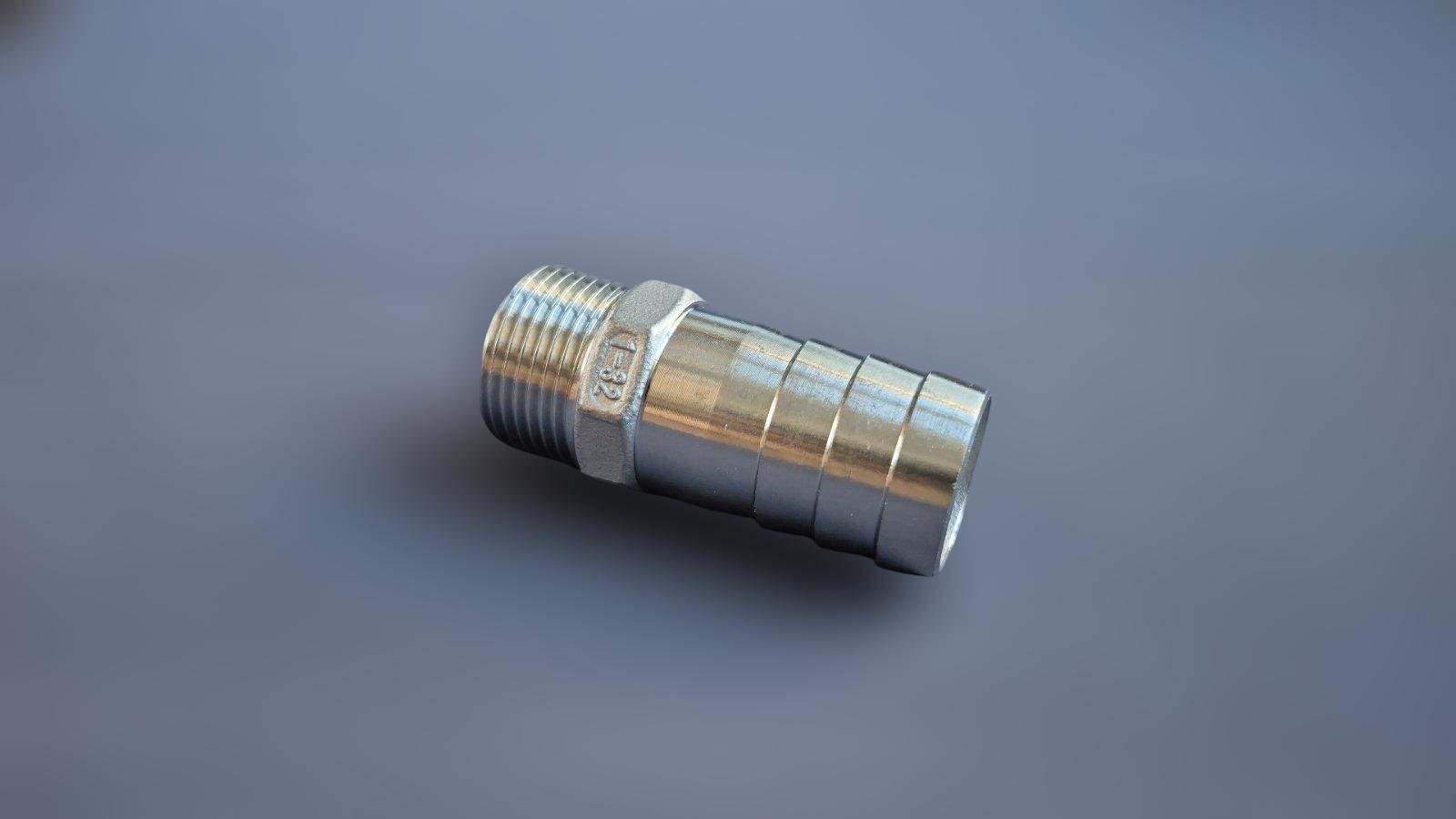 Штуцер шланговый резьбовой DN25 AISI304 BSPP Class-150 н/ж сталь 32 мм 1" (29203328) - фото 4 Штуцер шланговый резьбовой DN25 AISI304 BSPP Class-150 н/ж сталь 32 мм 1" (29203328) - фото 4