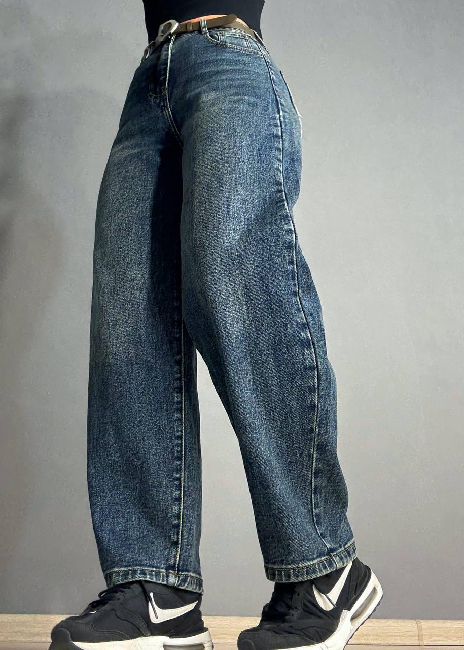 Джинси жіночі Vanver 8206 skater jeans широкі з ременем р. 25 66 см 97 см Синій - фото 3