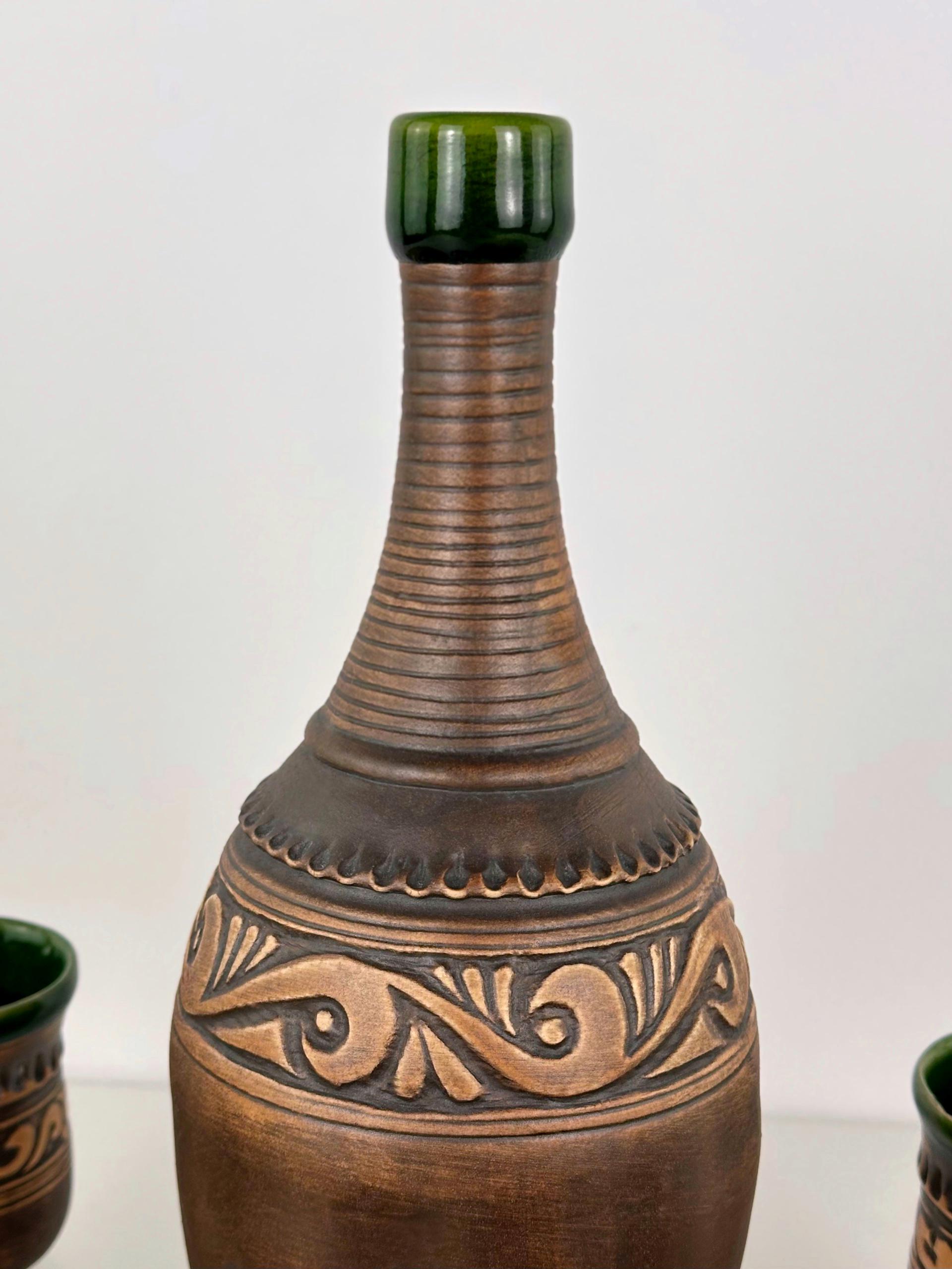 Набір глиняного посуду для подарунка Гражда на 6 чоловік Коричневий (17019-33) - фото 4 Набір глиняного посуду для подарунка Гражда на 6 чоловік Коричневий (17019-33) - фото 4