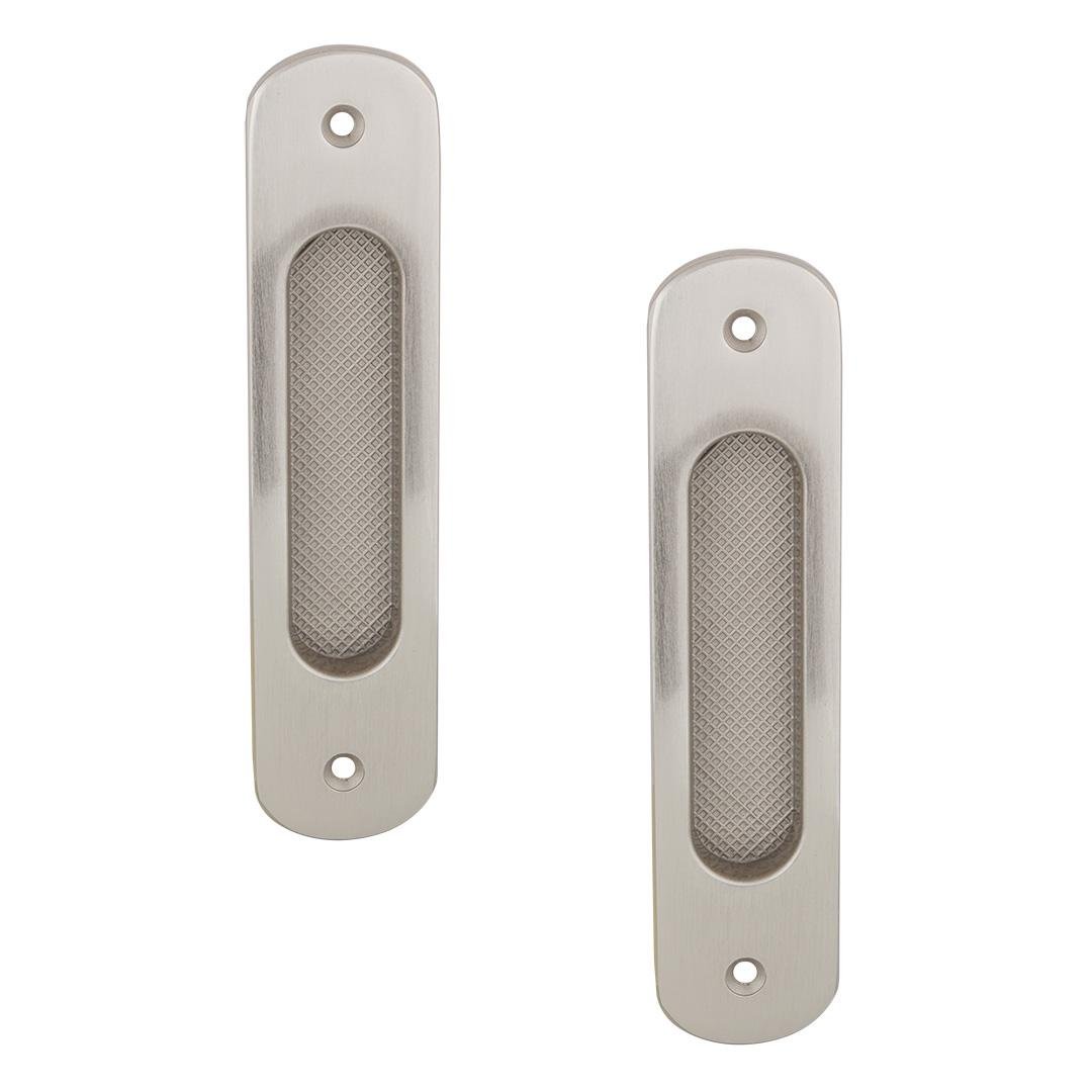 Ручка-ракушка дверная Doganlar латунная 2 шт. Никель матовый (d_03_03)