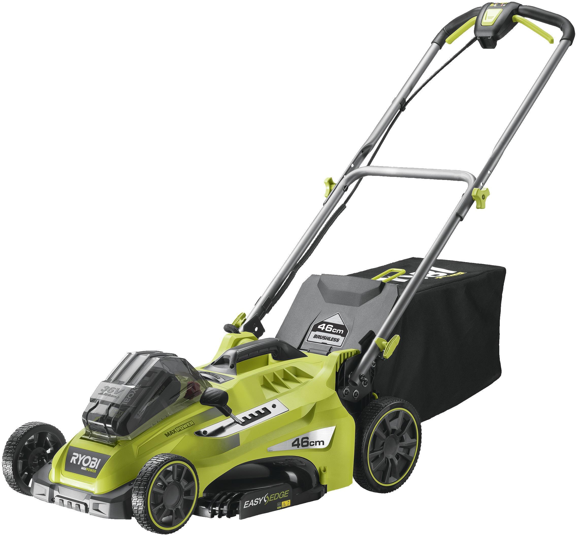 Газонокосилка аккумуляторная Ryobi RLM36X46H50PG 36В с функцией Power-Assist (5133005484)