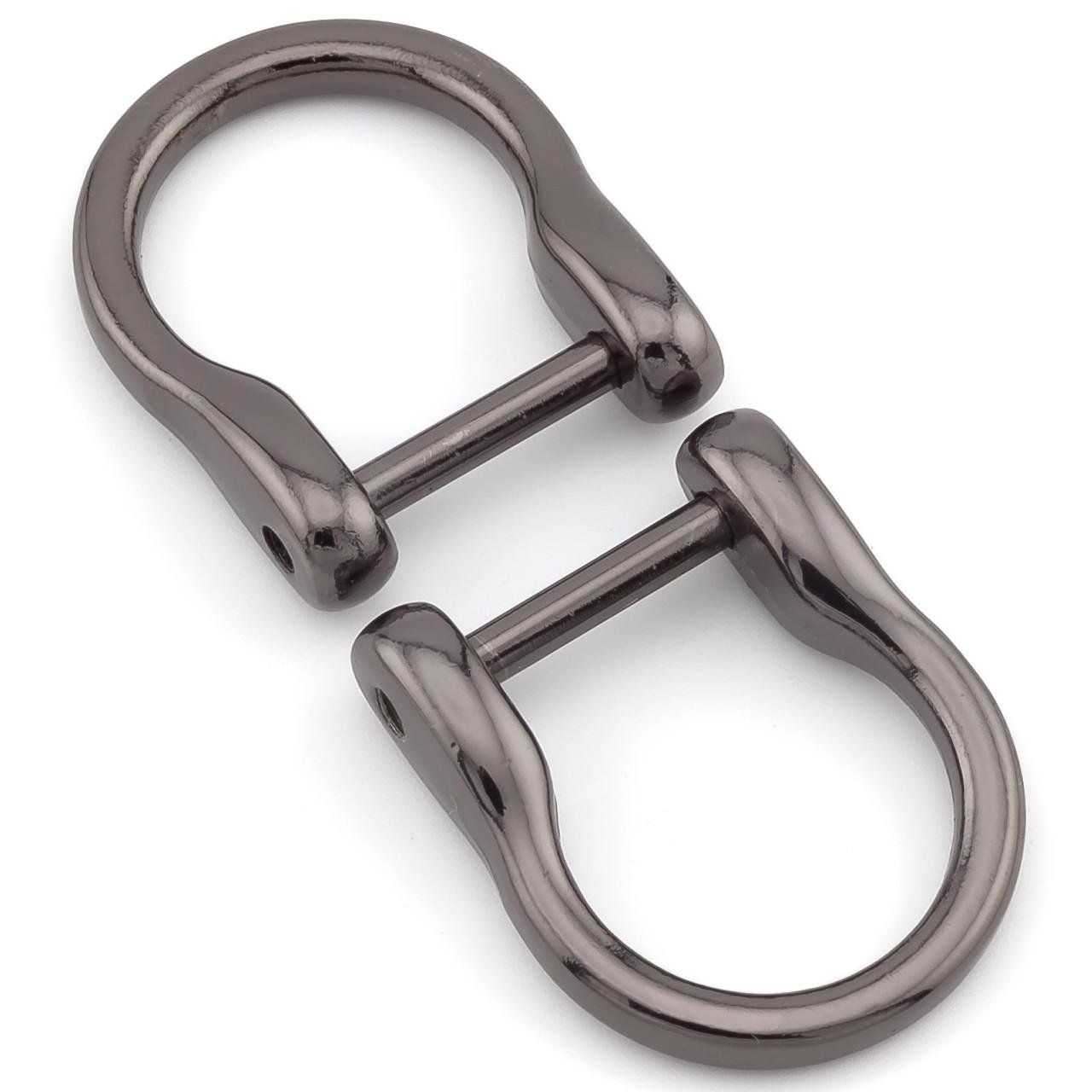 Полукольцо с штангой 25х30 мм Ø 14/18,5х21 мм 1 шт. Черный никель (СФ1421п56) Полукольцо с штангой 25х30 мм Ø 14/18,5х21 мм 1 шт. Черный никель (СФ1421п56)