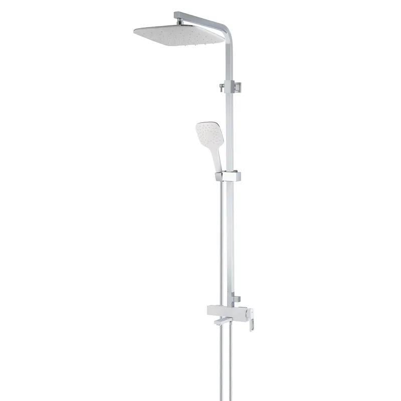 Душевая колонна со смесителем KOER KB-56009-04 3 функции Хром/Белый (KR5987)