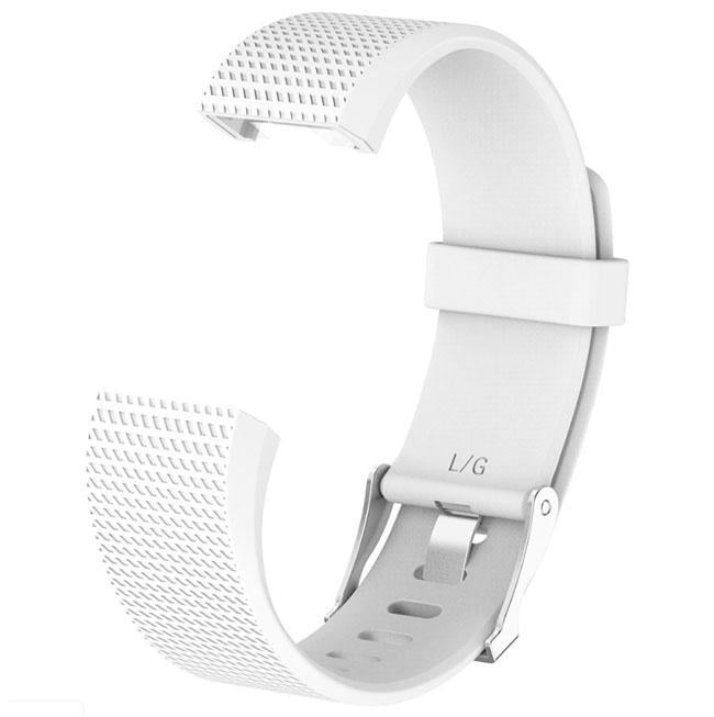 Силіконовий ремінець для фітнес браслета Fitbit Charge 2 White (851348321) - фото 3