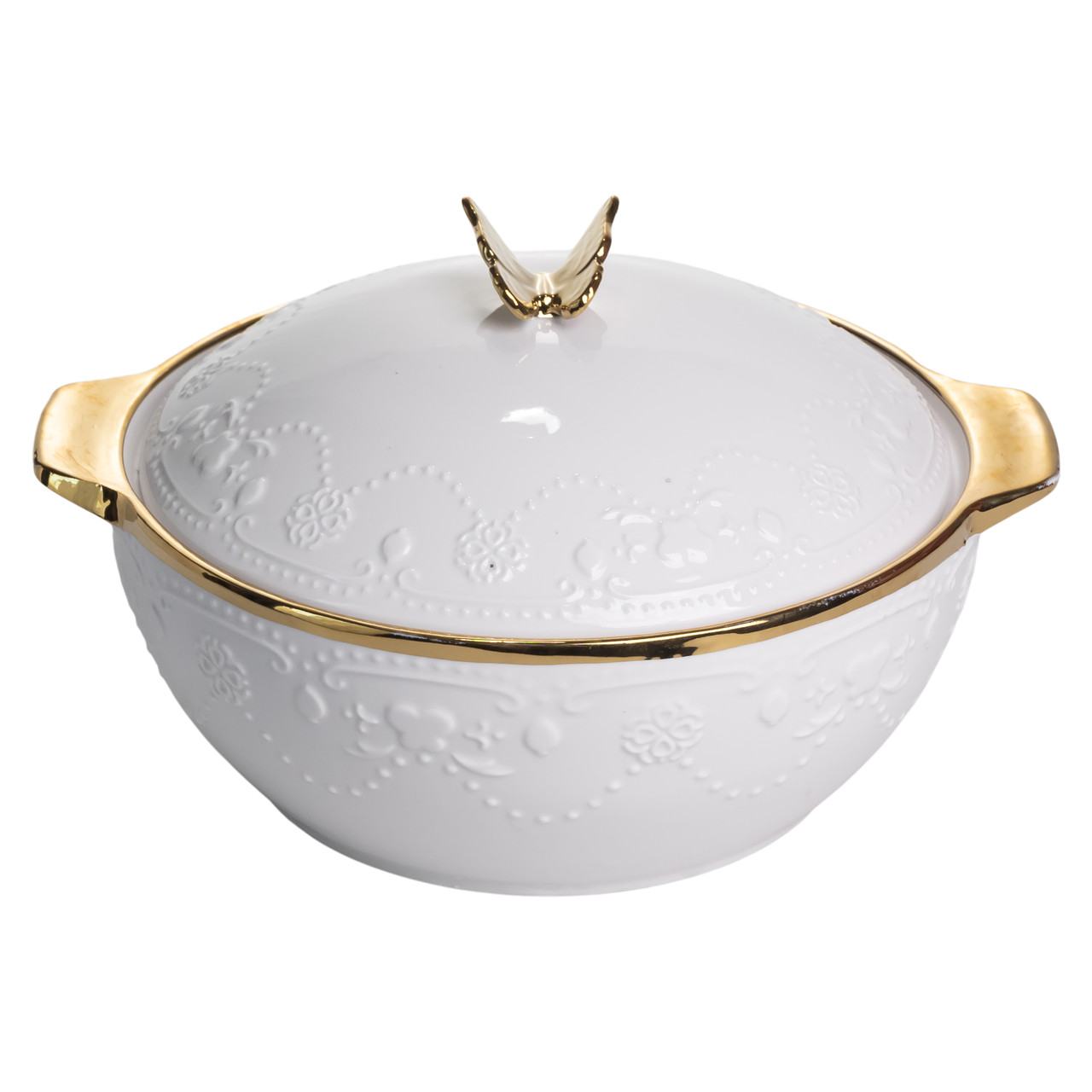 Сервиз суповой фарфоровый Amphora на 6 персон супница 3 л с 6 бульонницами 300 мл 7 предметов Белый/Золотой (SPW-16) - фото 11 Сервиз суповой фарфоровый Amphora на 6 персон супница 3 л с 6 бульонницами 300 мл 7 предметов Белый/Золотой (SPW-16) - фото 11