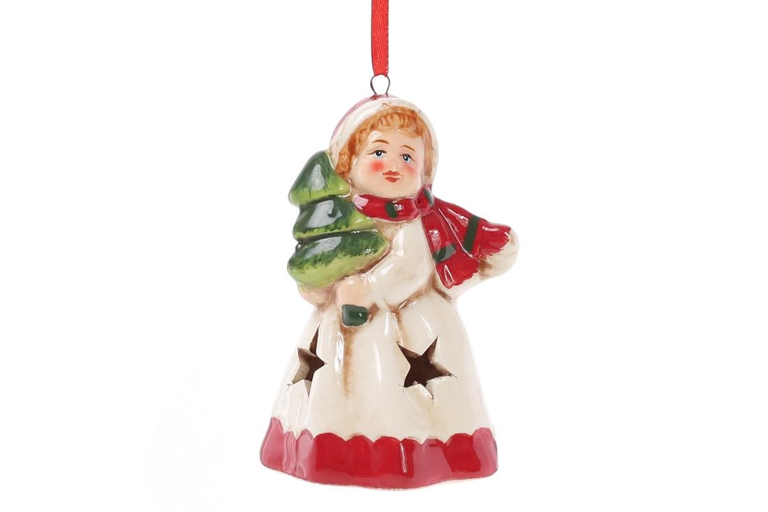 Декоративна підвісна фігурка BonaDi Дівчинка з ялинкою (827-437)