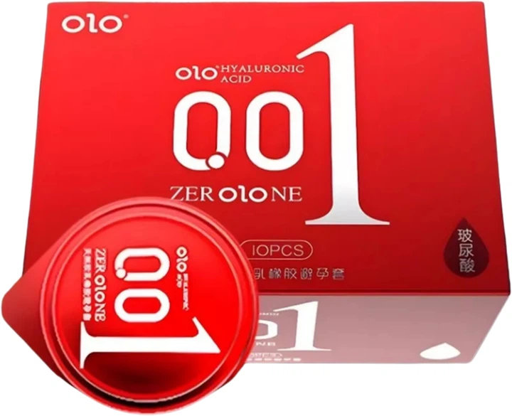 Презервативи OLO 001 Red з пухирцями та збільшеною кількістю змазки 10 шт. (ROZ6501053645)