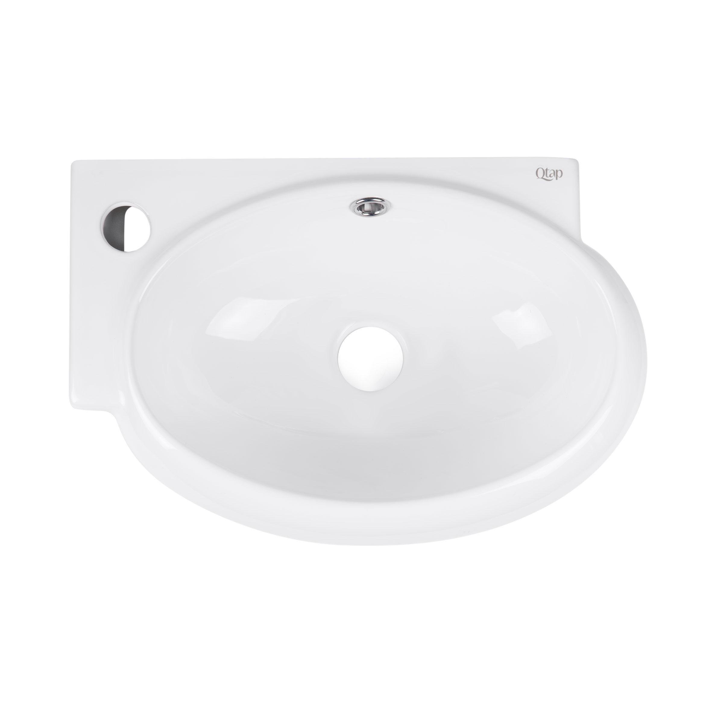 Раковина Qtap Leo QT11115011LWN 420x280x150 мм White (SD00052900)