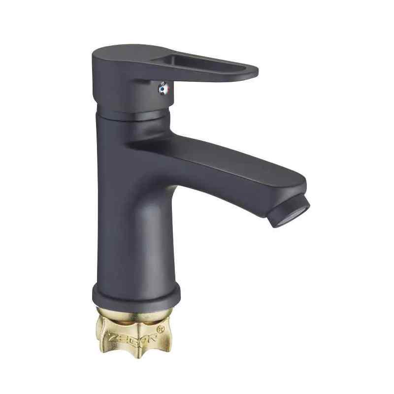 Смеситель для умывальника ZEGOR PUD 1-A045YB на гайке Черный