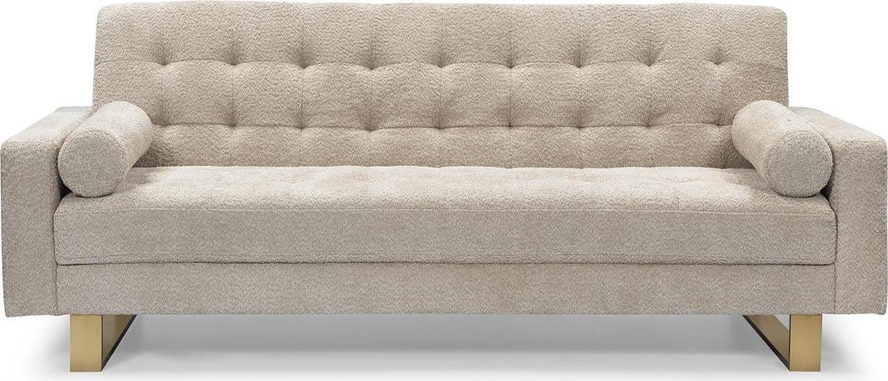 Диван-кровать 3-местный Vivo раскладной Beige bloom gold feet (13922)